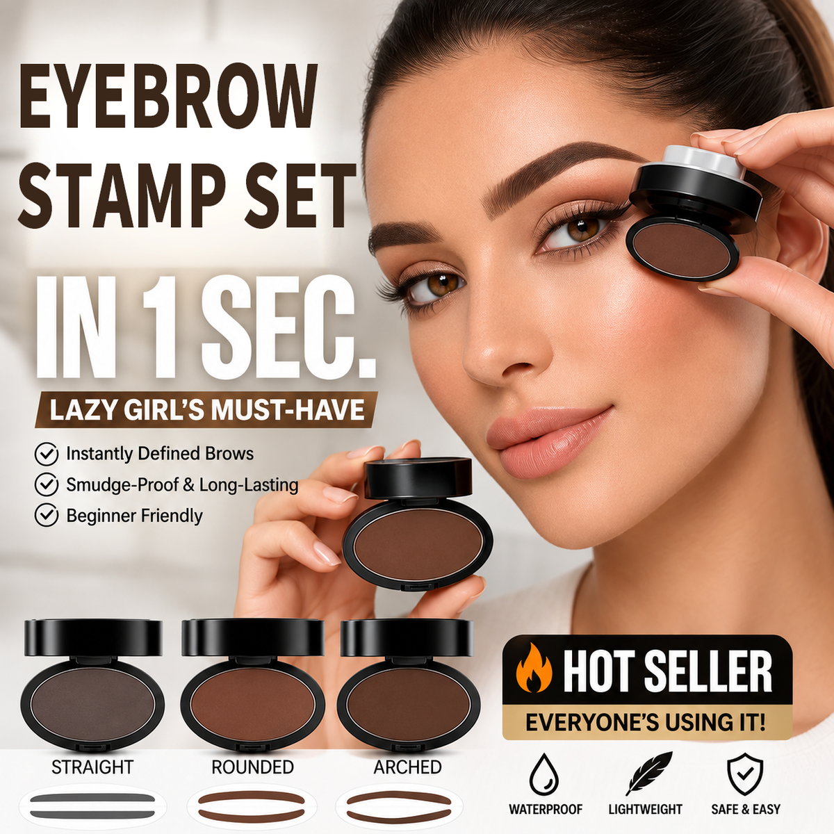 Deluxe LOVILDS EYEBROW Stamp Set – Perfect, Defined Brows in Seconds